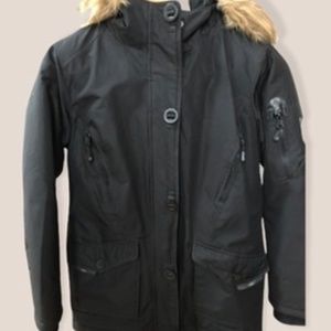 Girls Mountain Ridge Black Winter Jacket